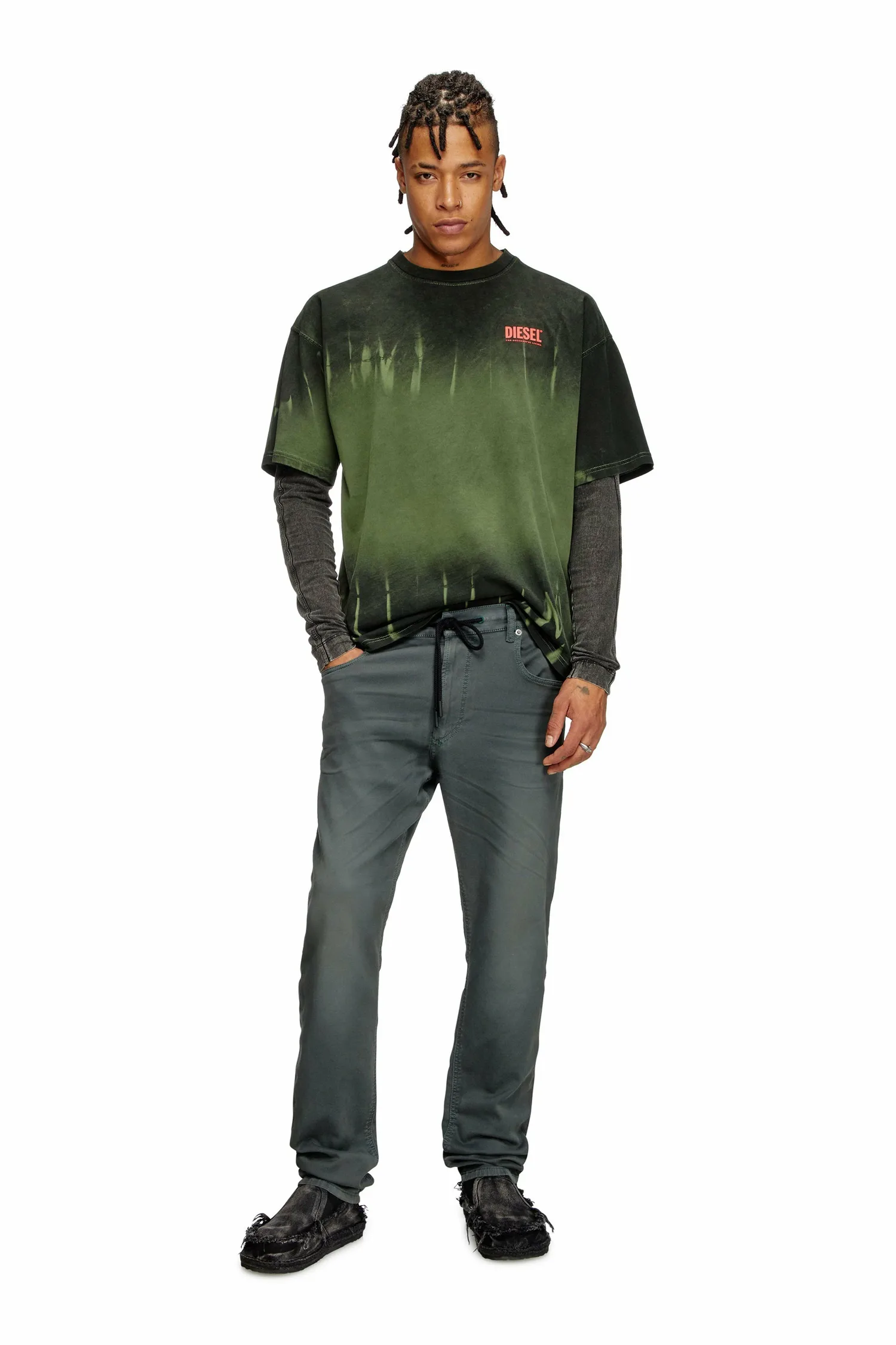 Мужские джинсовые джинсы Jog 2032 D-KROOLEY-B JOGG Diesel, gray — фото 4