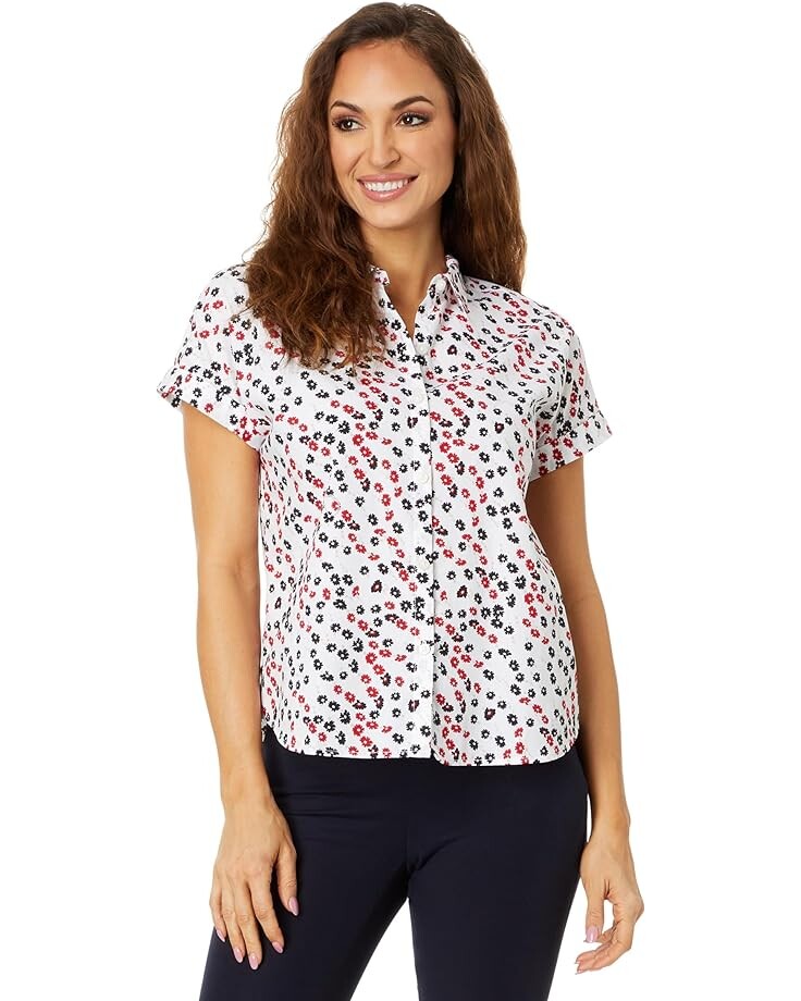 

Рубашка Tommy Hilfiger Short Sleeve Ditsy Floral Shirt, цвет Scarlet Multi