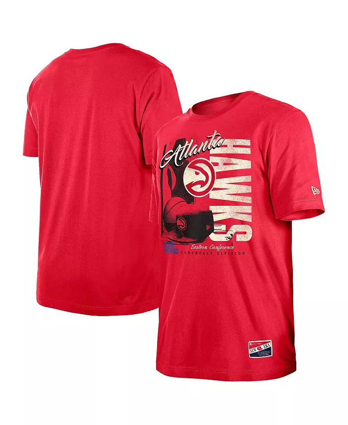 

Мужская футболка Atlanta Hawks в винтажном цвете с эффектом поношенности New Era