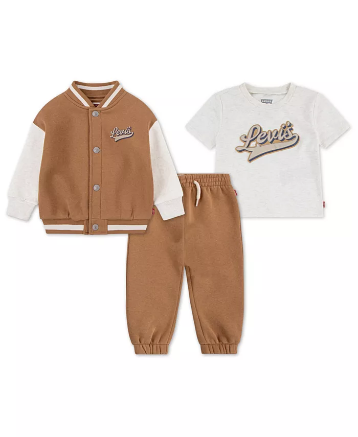 

Комплект для мальчиков из трех предметов: бомбер, футболка и джоггеры Levi'S, мультиколор