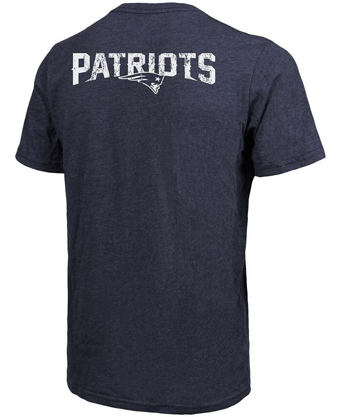 Футболка с карманами Tri-Blend New England Patriots - Темно-синий с меланжевым отливом Majestic, синий — фото 2