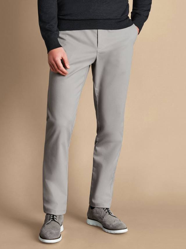 

Хлопчатобумажные брюки из не-железа Charles Tyrwhitt, цвет Light Grey