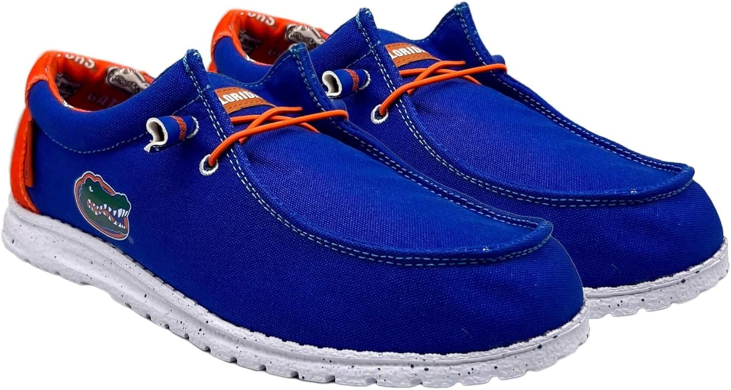 

Мужские слипоны из холщовой ткани Vaccari Nate NCAA, Удобная и легкая повседневная обувь, оранжевый