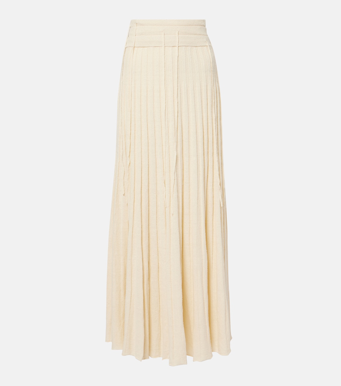 

Юбка макси из смеси льна и шелка Christopher Esber, экрю