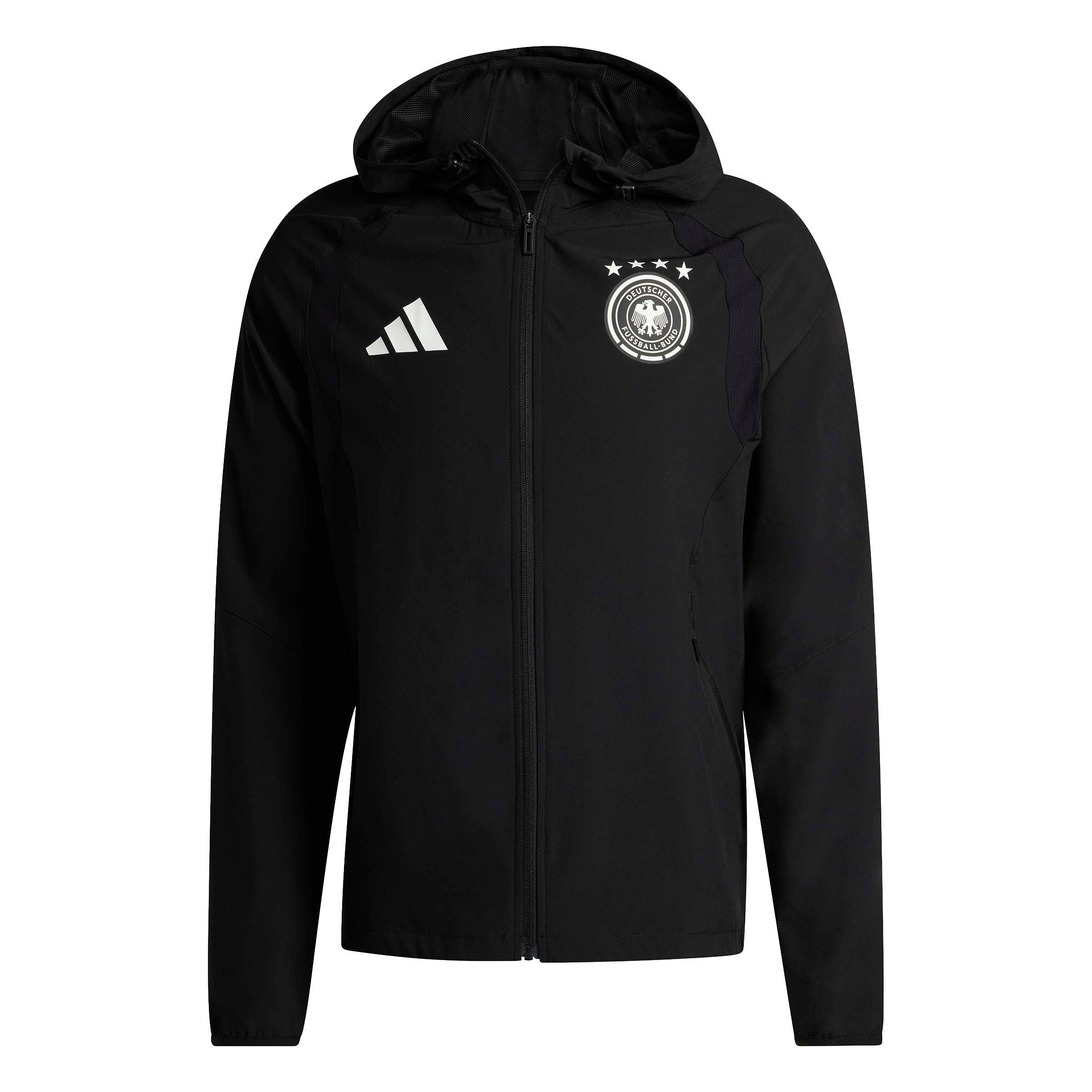 

Adidas Performance Спортивная куртка 'Germany Tiro Travel Full Zip' в черном цвете
