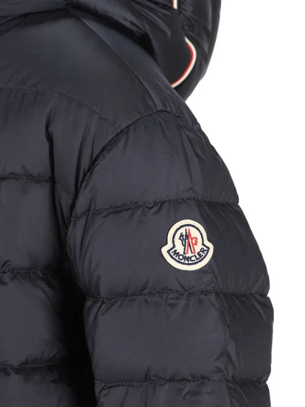 Стеганая куртка с капюшоном Moncler Enfant, синий — фото 4