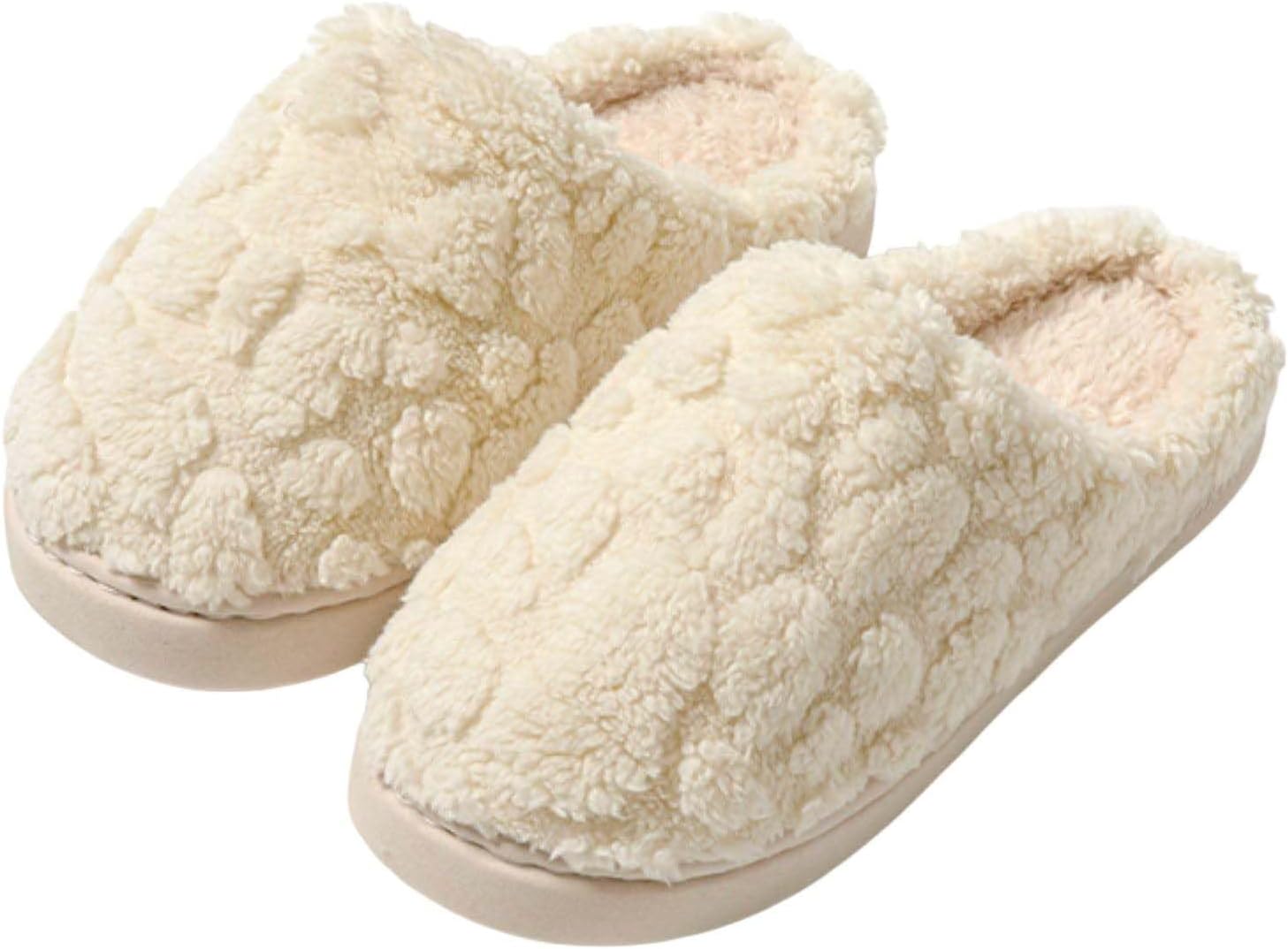 

Женские пушистые тапочки Мягкие зимние теплые домашние тапочки С мягкой толстой подошвой Уютные тапочки с антискользящей подошвой Для дома и улицы Удобные тапочки на каждый день Generic, белый