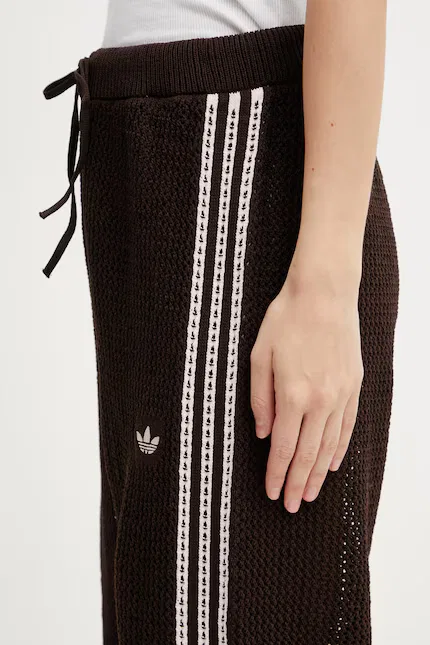 Спортивные штаны ажурные Adidas Originals, коричневый — фото 4