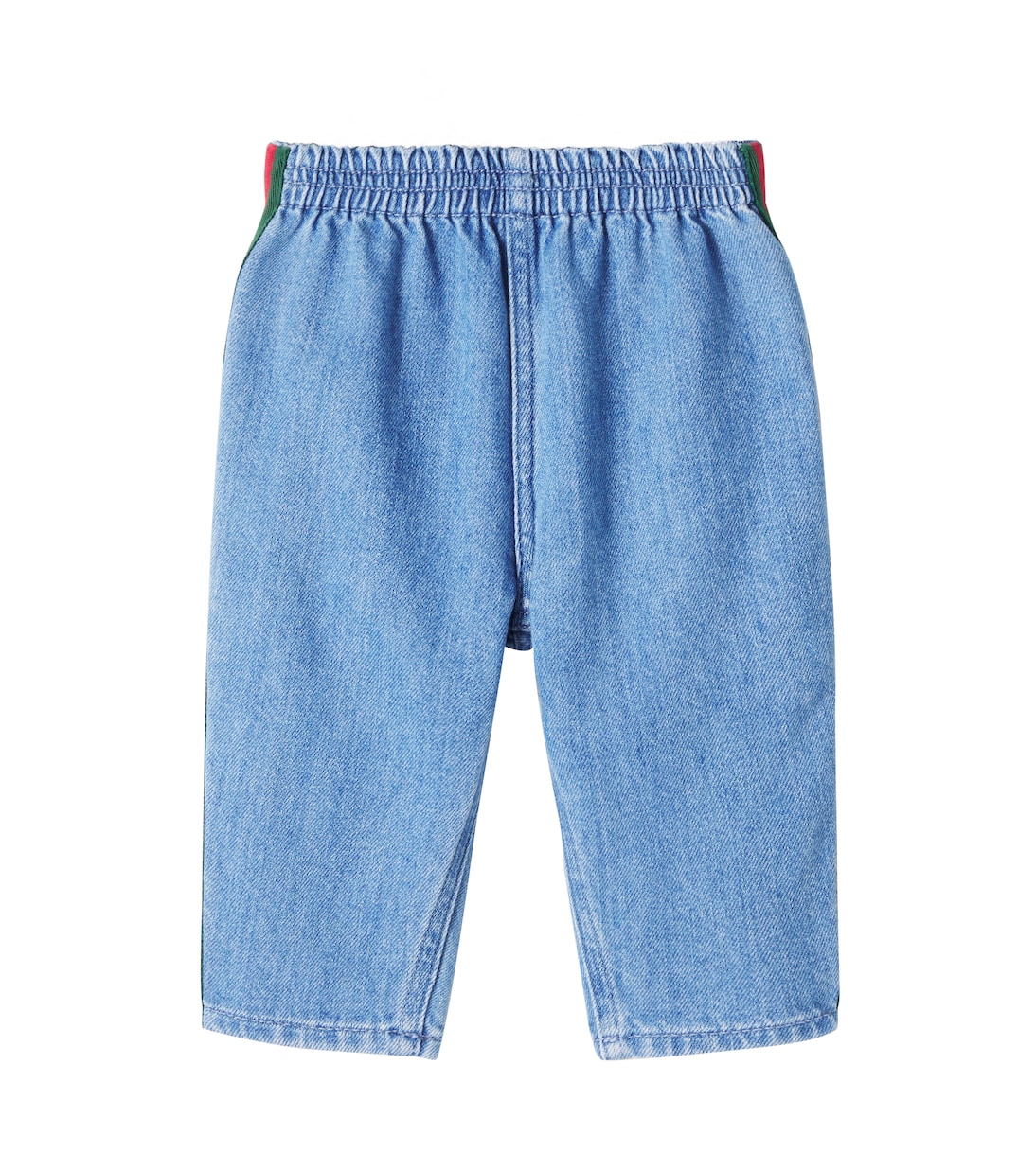 

Джинсовые штаны Baby Web Stripe Gucci Kids, Light Blue/Mix