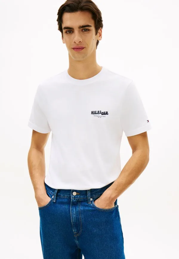 Футболка с круглым вырезом и фотопринтом Tommy Hilfiger, White — фото 3