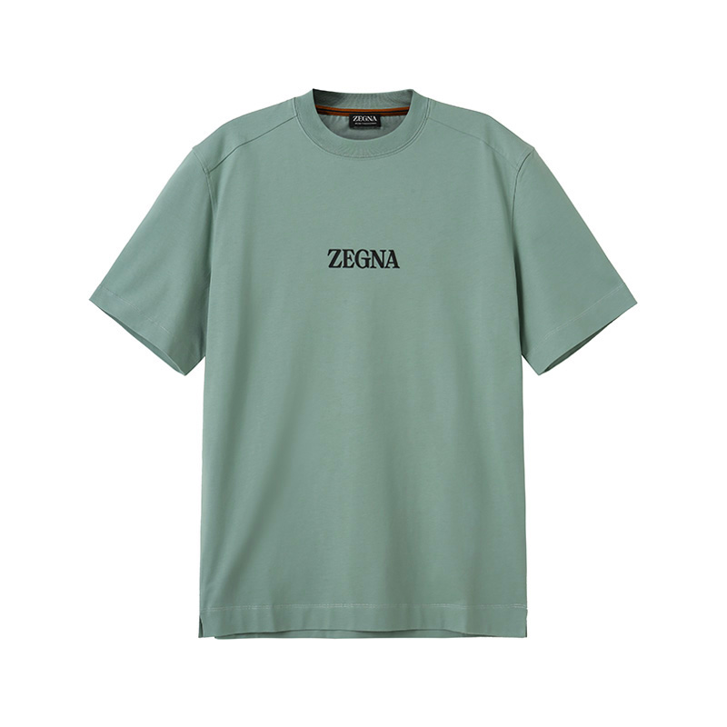 

Ermenegildo Zegna Футболка Zegna SS24 мужская pea green