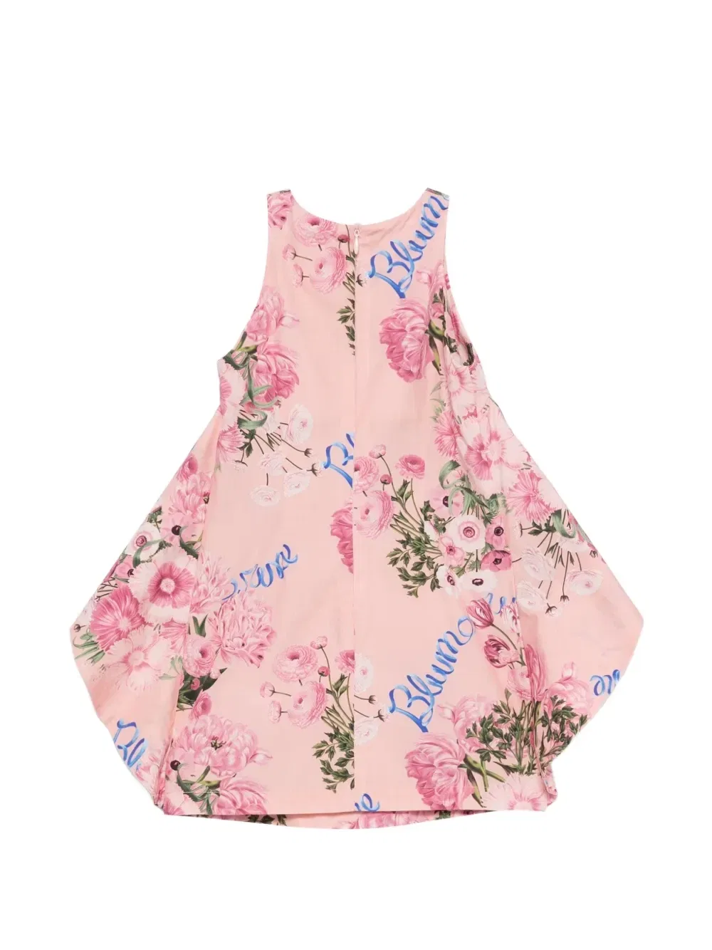 Платье с цветочным принтом и оборками Miss Blumarine, розовый — фото 2