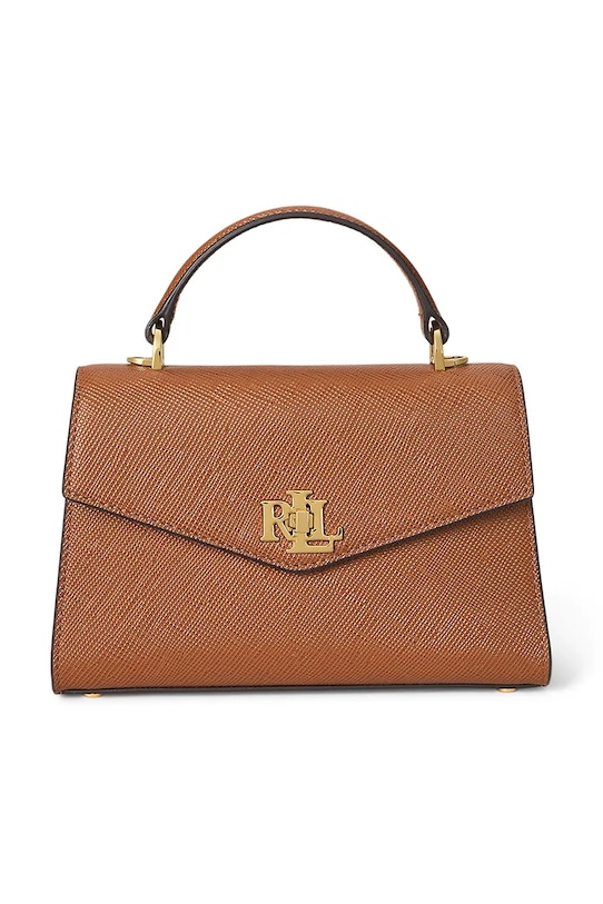 

Кожаная сумка Lauren Ralph Lauren, коричневый