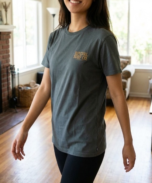 

Футболка с коротким рукавом, принт RIP CURL, серый