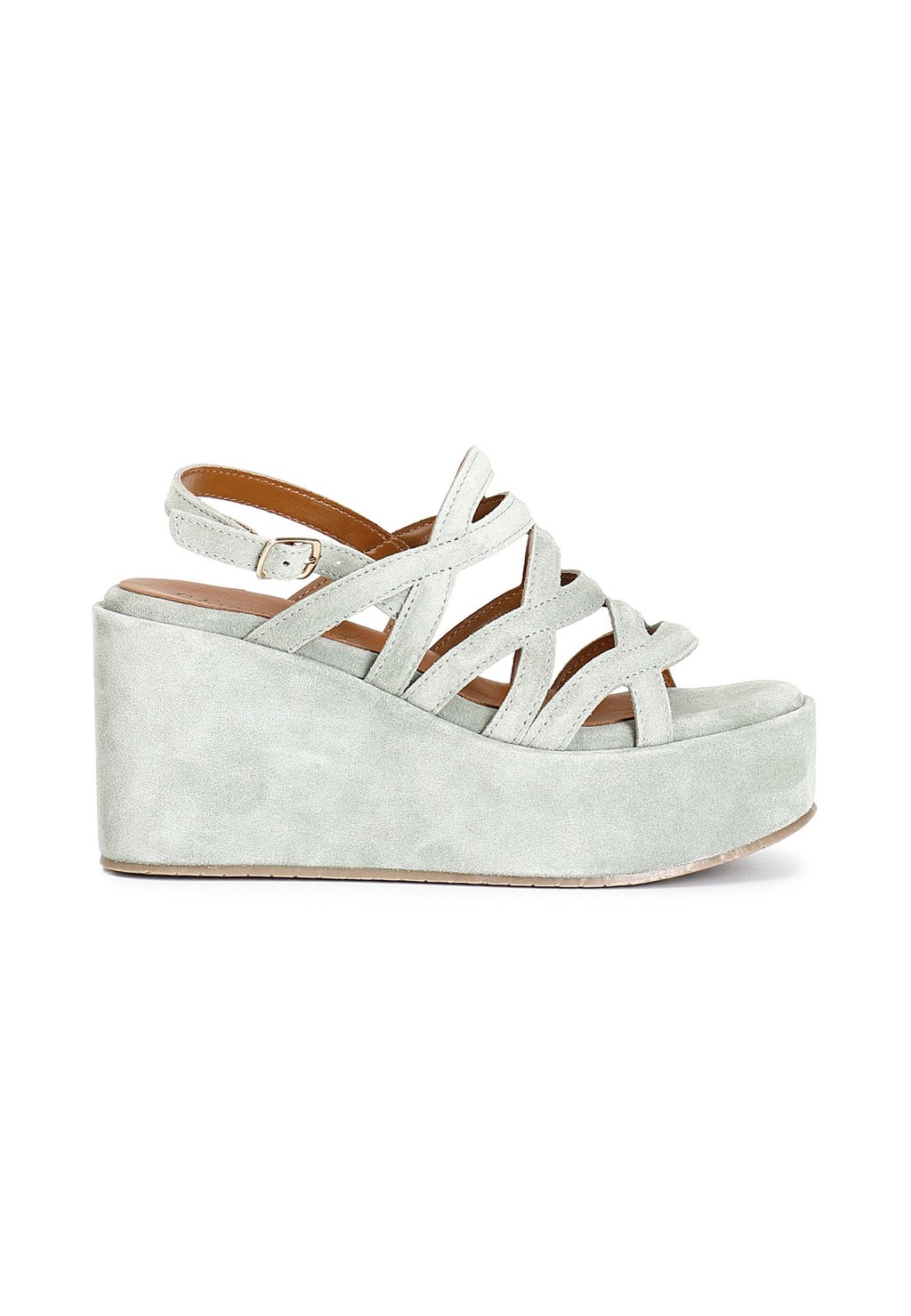 Босоножки на танкетке High heeled sandals CAFèNOIR, зеленый