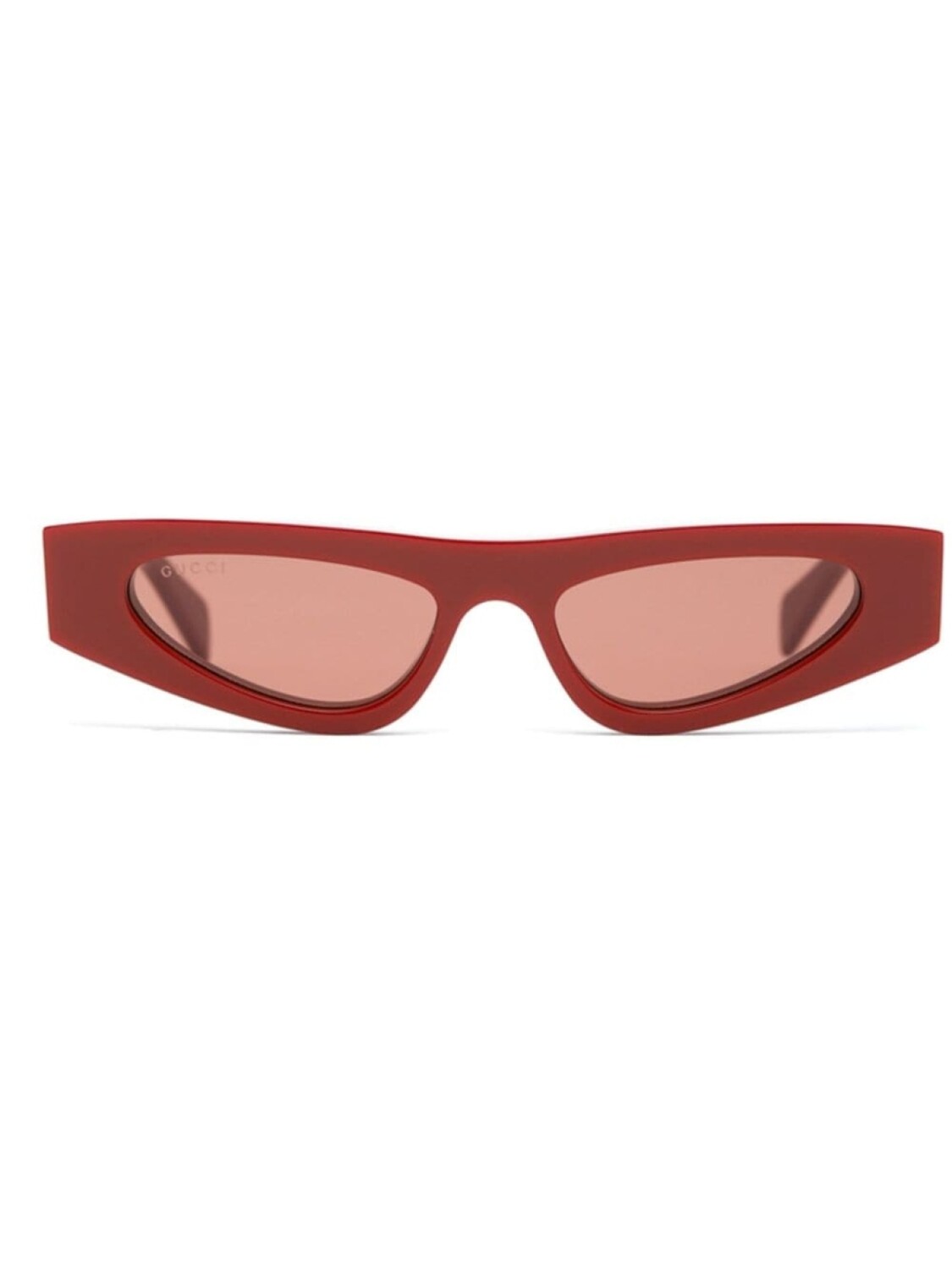 

Gucci Eyewear солнцезащитные очки в оправе «кошачий глаз», красный