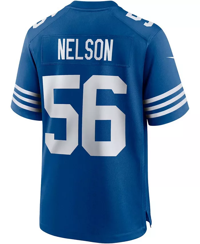 Мужская альтернативная игровая футболка Quenton Nelson Indianapolis Colts Nike, синий — фото 2