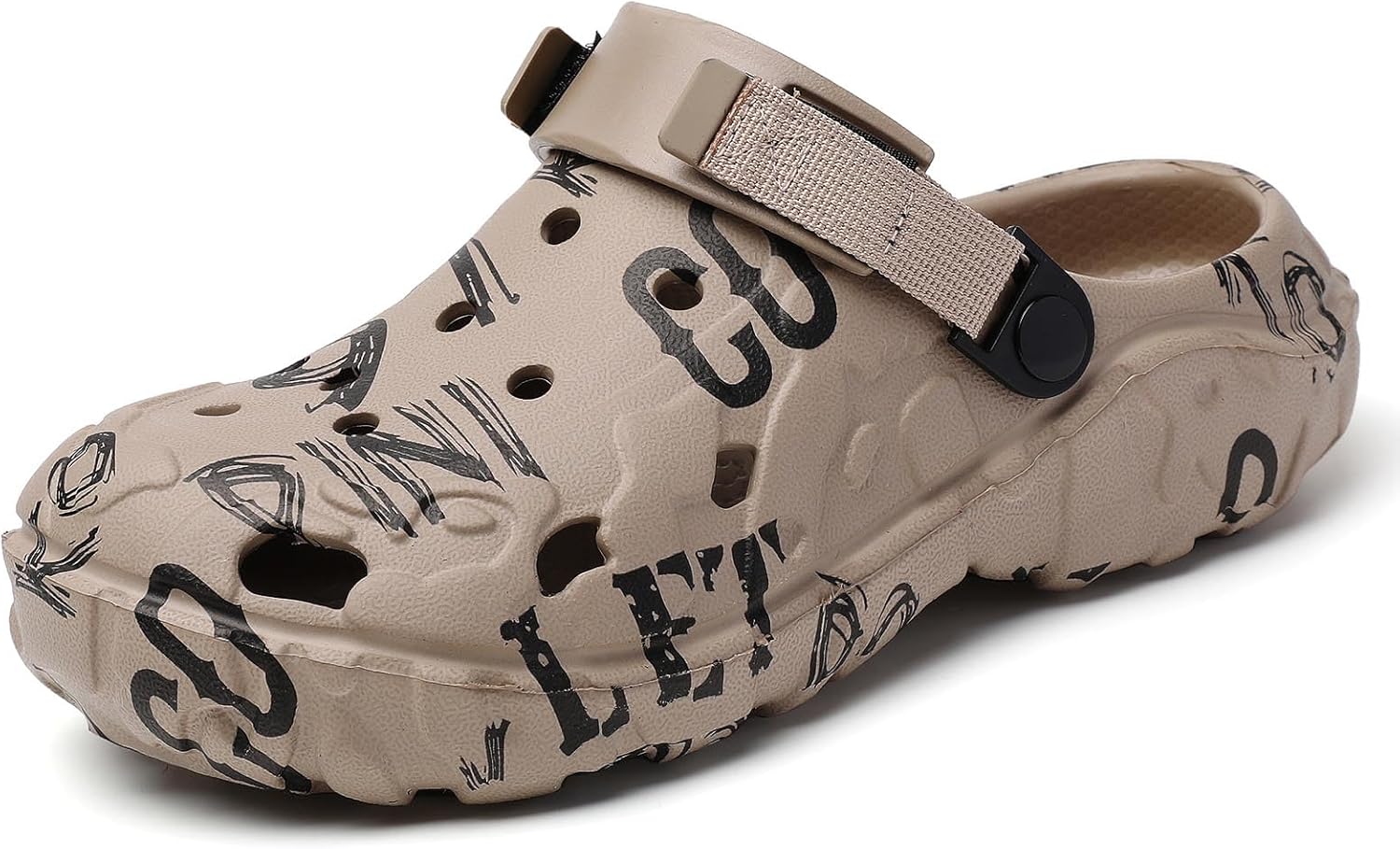 

Мужские камуфляжные клоксы, удобная обувь для сада для взрослых, легкие сандалии и шлепанцы для пляжа и повседневного ношения Frtubop, хаки