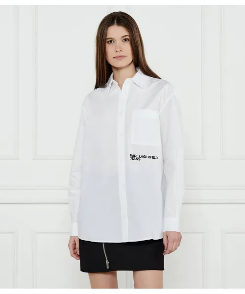 

Рубашка Relaxed fit Karl Lagerfeld Jeans, белый