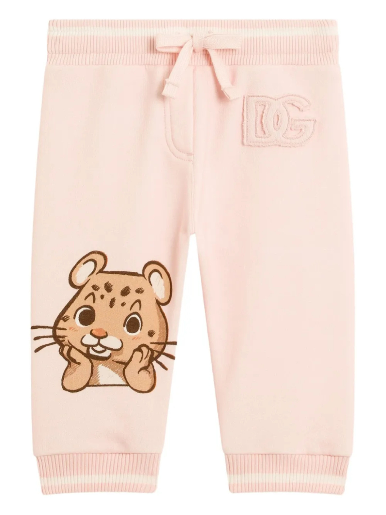

Dolce & Gabbana Kids спортивные брюки с принтом Leopard, розовый
