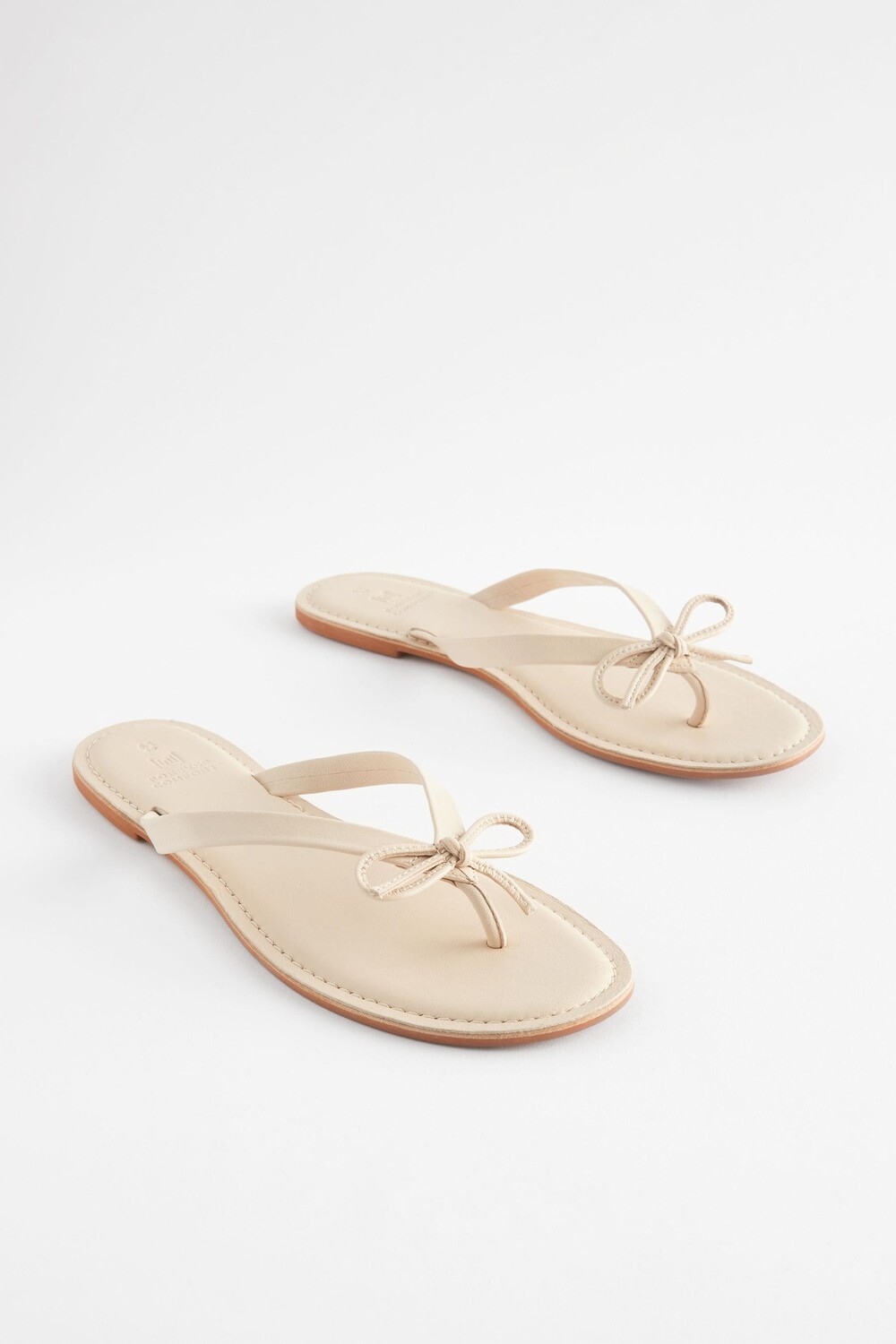 Кожаные шлепанцы Forever Comfort с бантом Next, белый