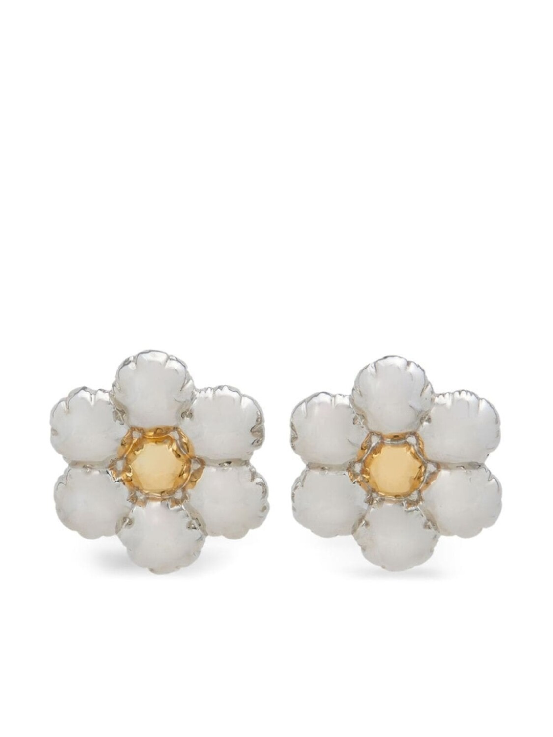 

Серьги-клипсы в форме цветов Marni, серебряный