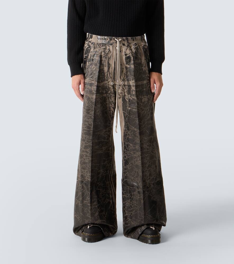Широкие брюки drkshdw из покрытого хлопка Rick Owens, Black Washed Foil — фото 3