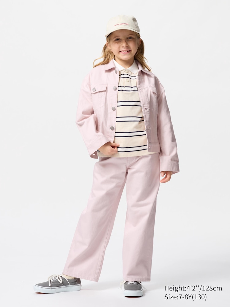 

Широкие прямые джинсы Uniqlo, цвет 10 розовый