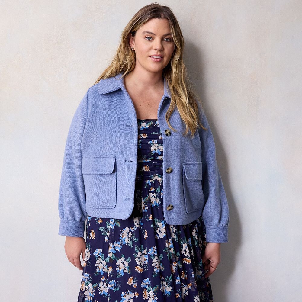 

Куртка больших размеров LC Lauren Conrad, цвет Denim