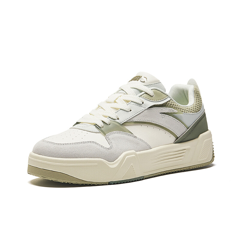 Кроссовки ANTA C37 Series Skateboarding Shoes Men Low-top Grey/rinse Green, слоновая кость/зеленый — фото 2