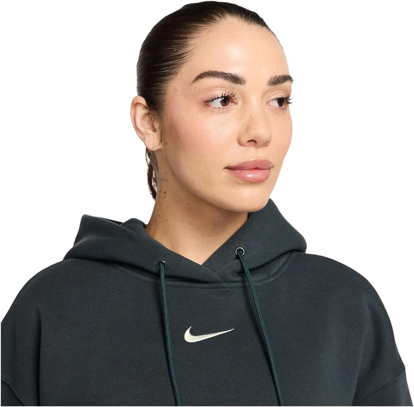 Толстовка Nike Phoenix Fleece Oversized, цвета Seaweed/Sail — фото 3