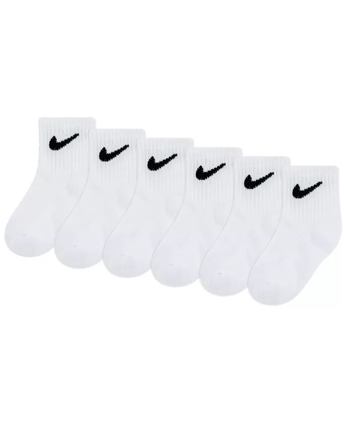 

Носки Swoosh для малышей и мальчиков или девочек, упаковка из 6 шт Nike, белый