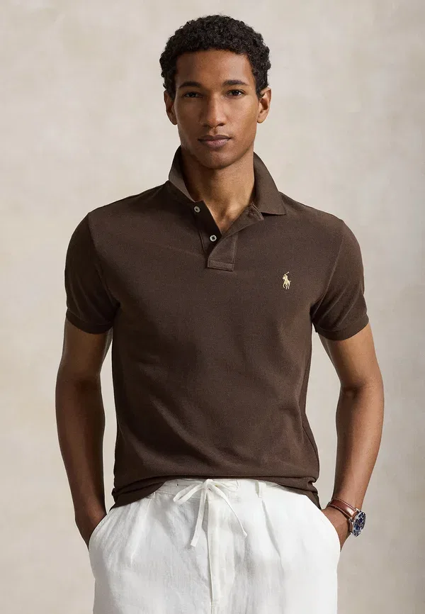 Короткий поло Polo Ralph Lauren, мускатный коричневый