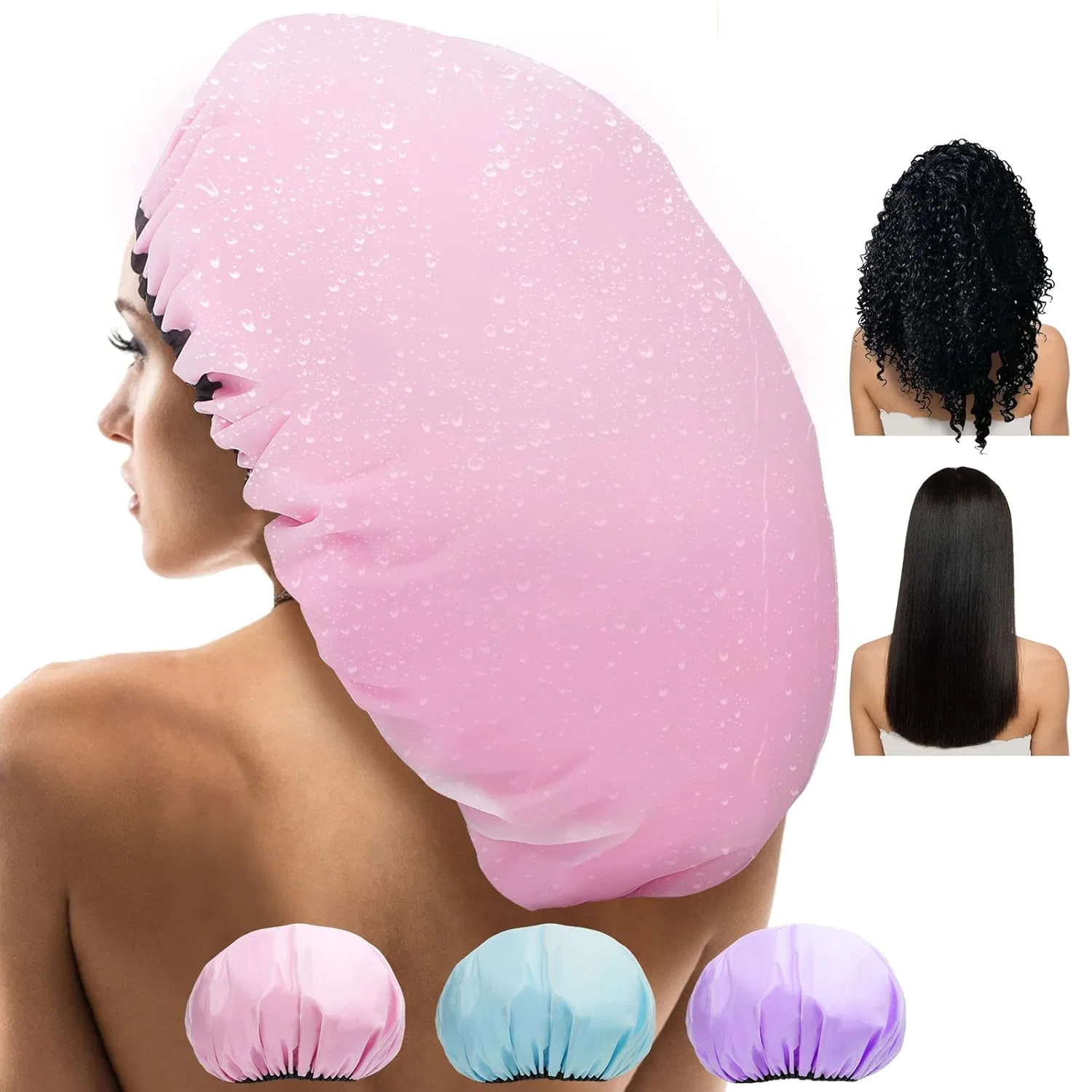 Женская шапочка для душа XXL от Sheomern Sheomern, Pink, Purple, Blue