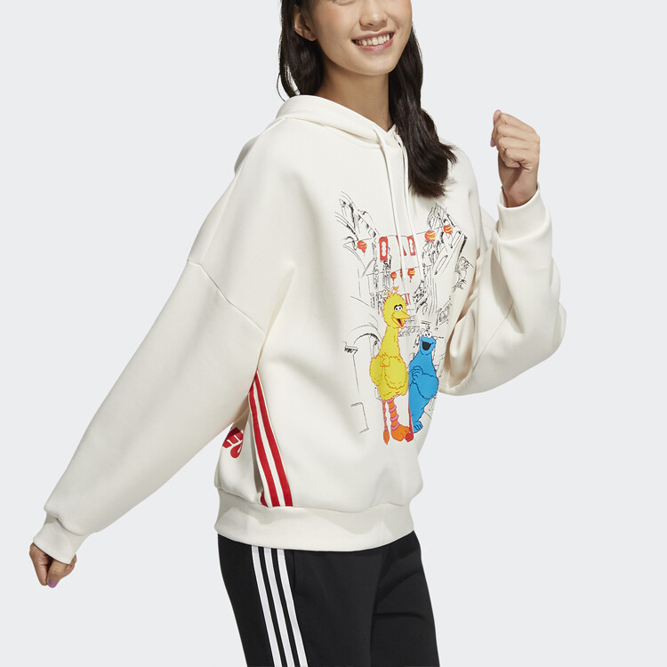 Свитшот женской белой коллекции Sesame Street X Sesame Street Adidas Neo — фото 4
