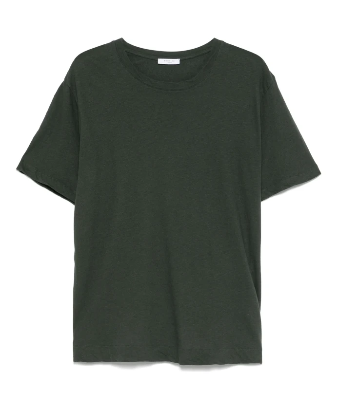 

Хлопковая футболка, произведенная в Италии. Boglioli, зеленый