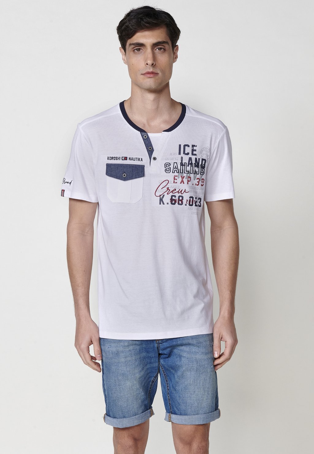 

Футболка с принтом SHORT-SLEEVE Koroshi, белый