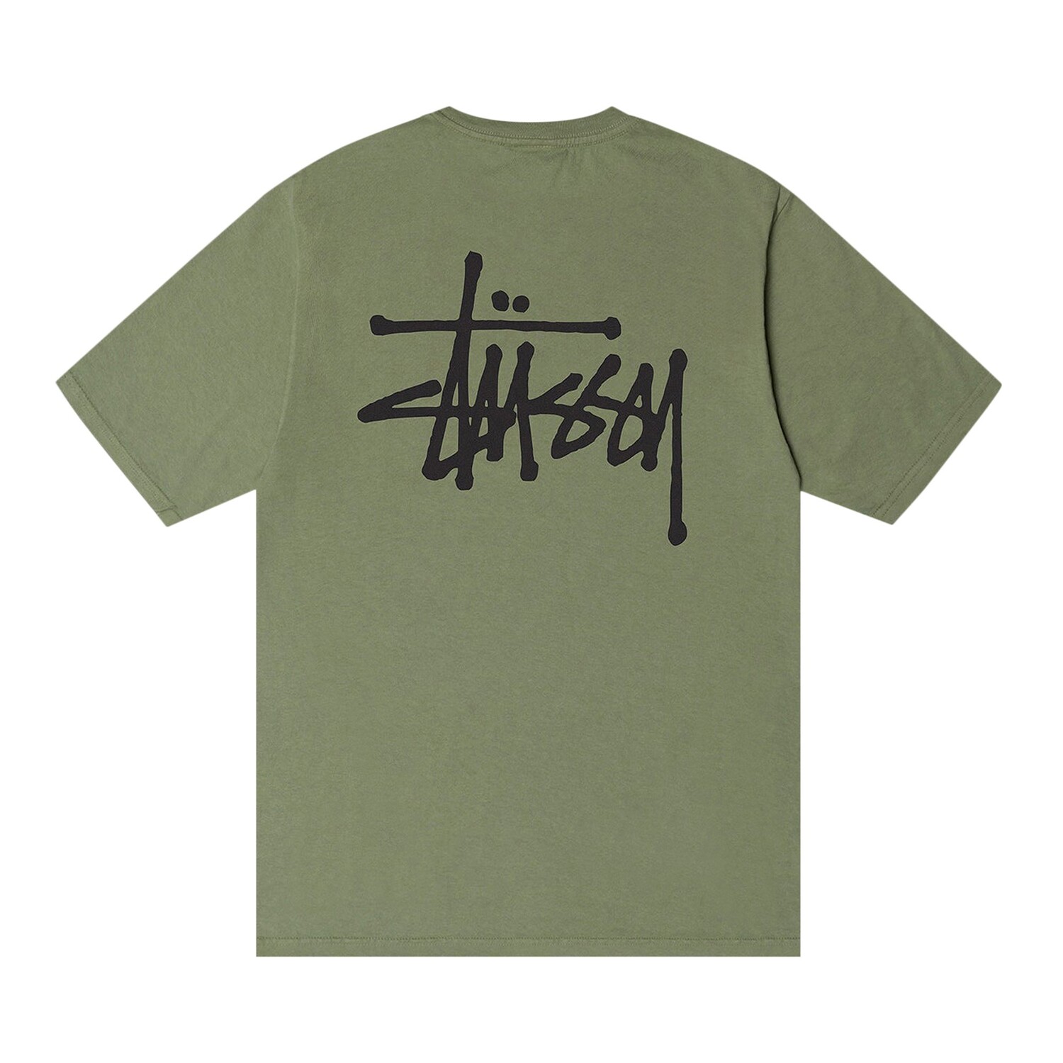 Футболка Stussy, окрашенная в базовый пигмент, Артишок — фото 2