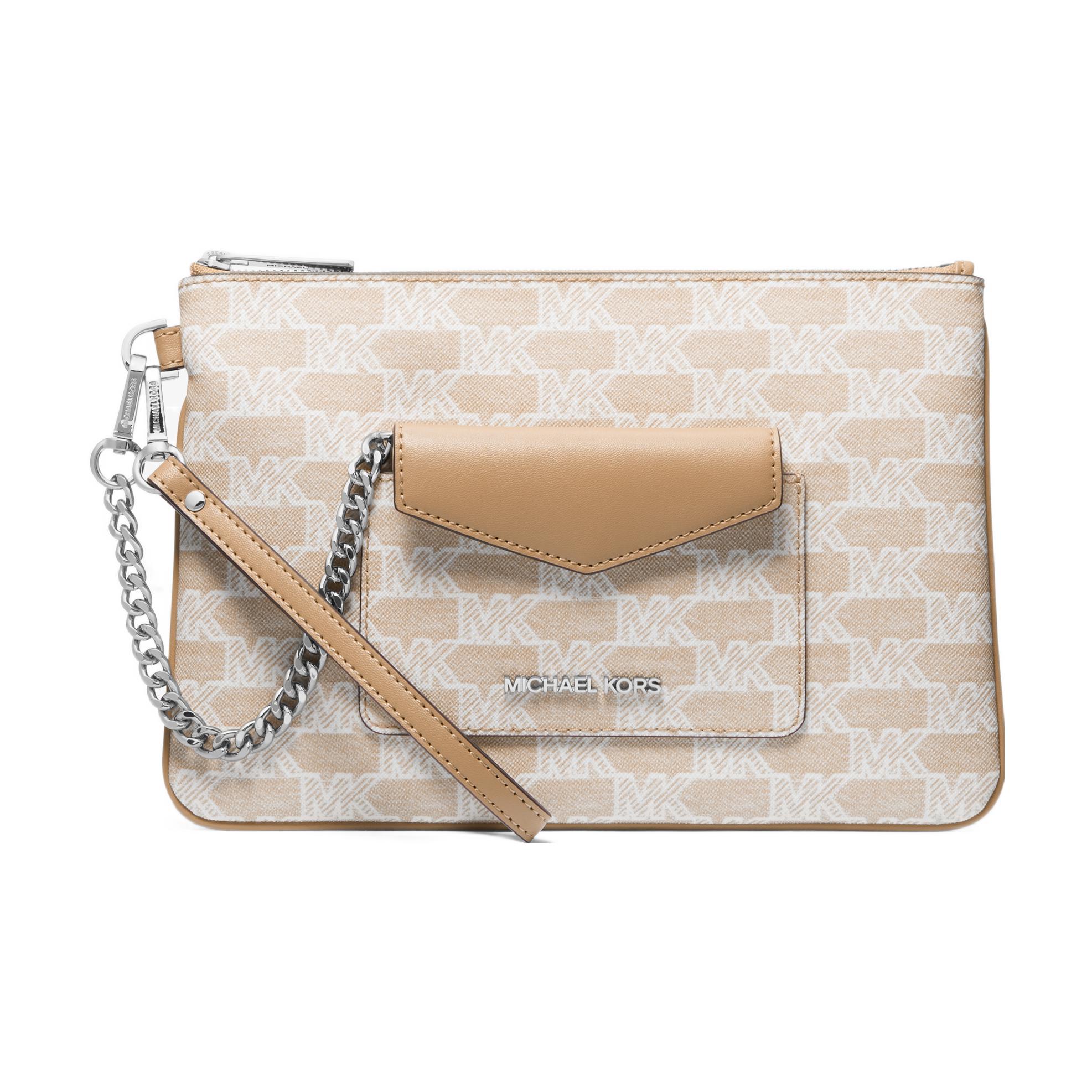 

Дорожная клатч из искусственной кожи большого размера для женщин Camel MICHAEL KORS