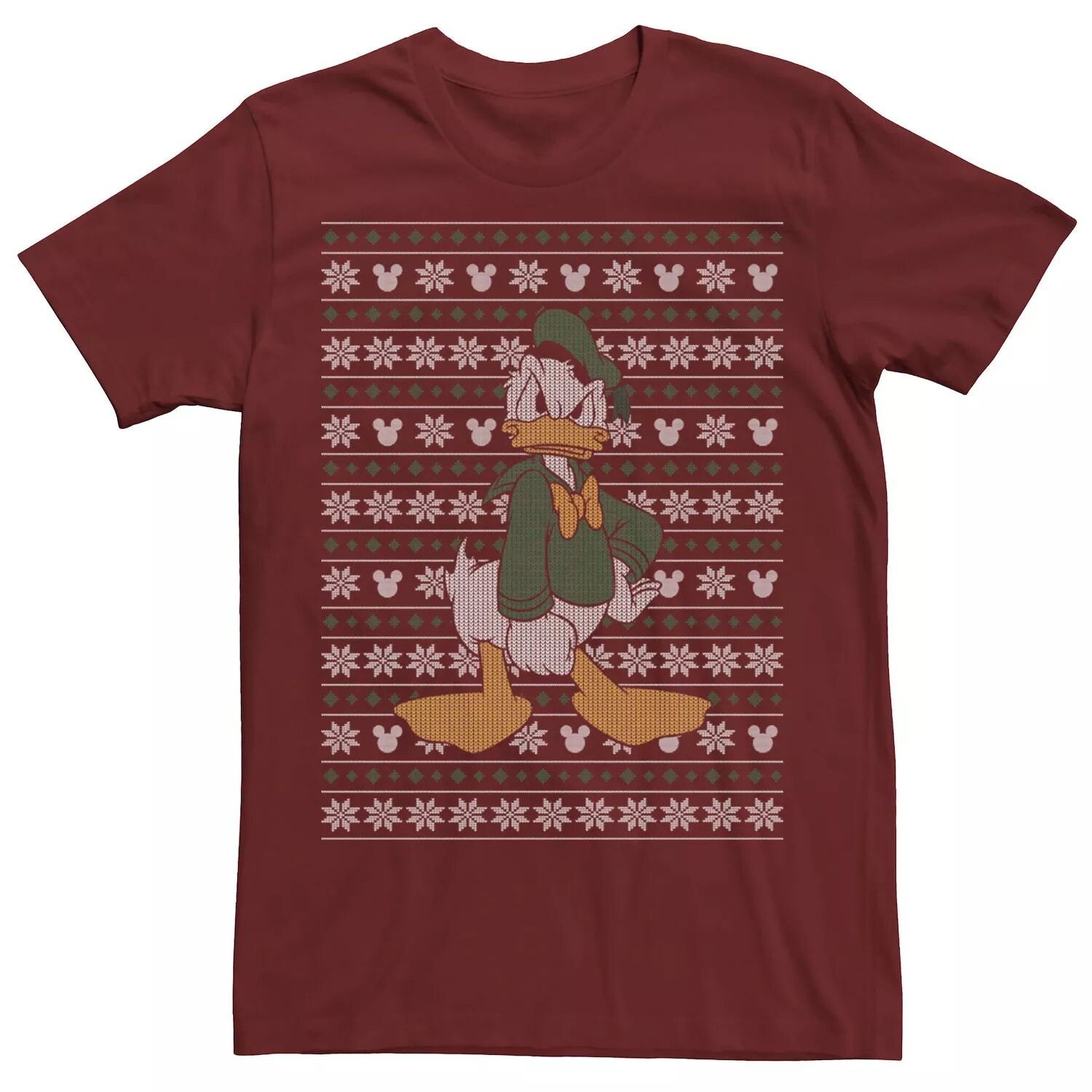 

Мужская футболка в стиле рождественского свитера Disney Donald Duck Licensed Character