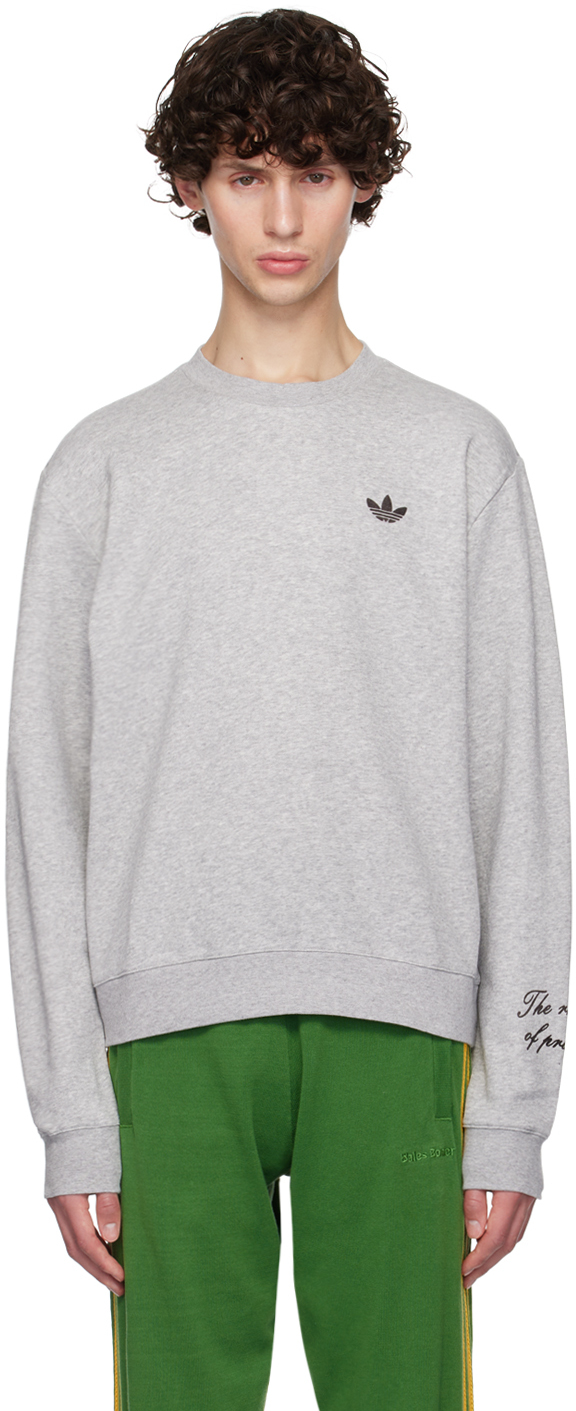 

Серая толстовка Adidas Originals Edition Crew Wales Bonner