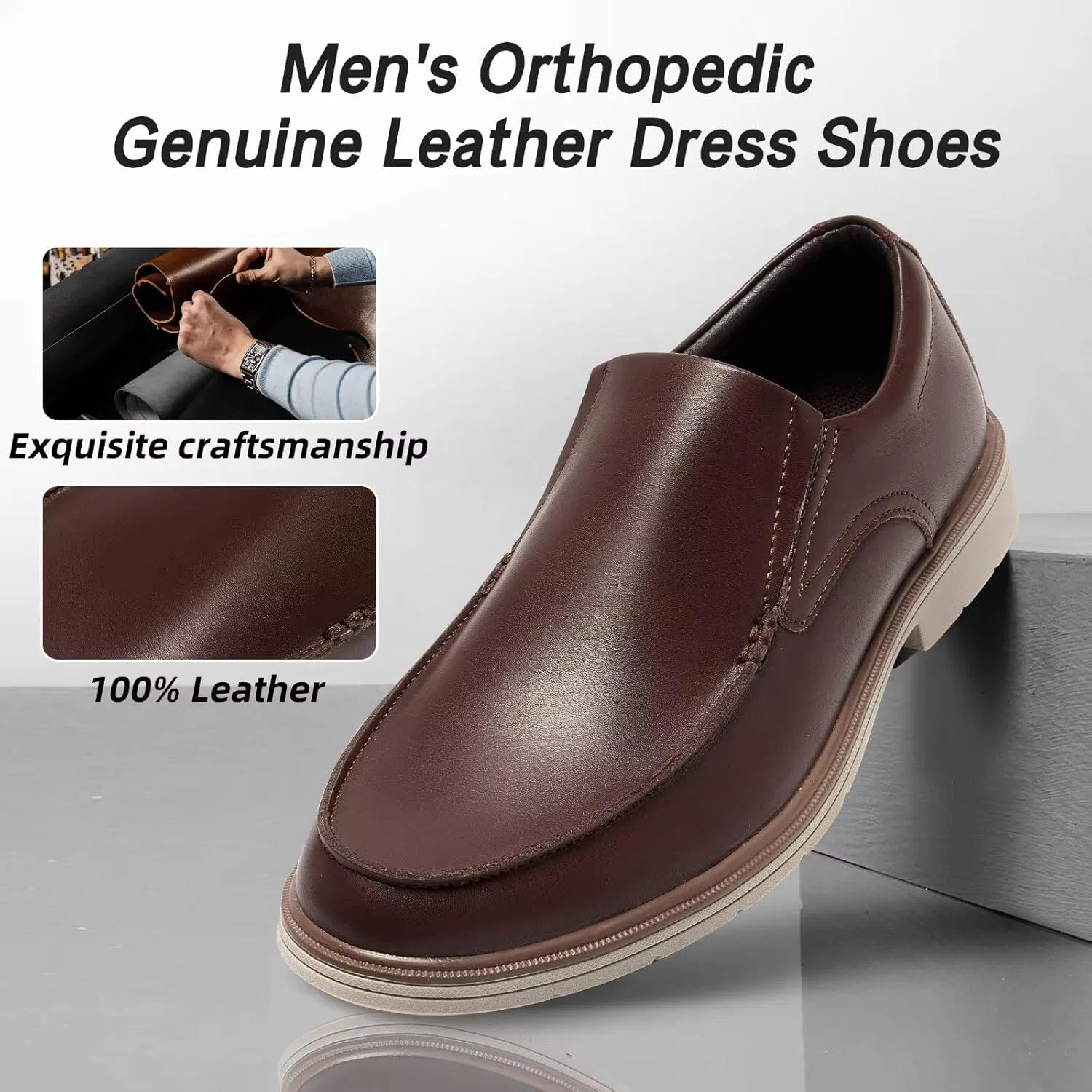 Оксфорды с поддержкой стопы, темно-коричневые OrthoComfoot — фото 4