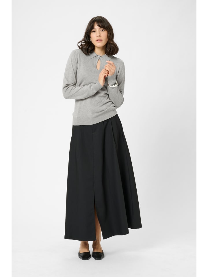 

Kaffe Вязаный свитер Kajada приталенного кроя серого меланжевого цвета