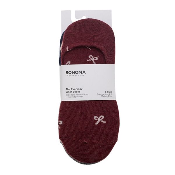 

Женские модные носки-следки 5 шт Sonoma Goods For Life, Bow