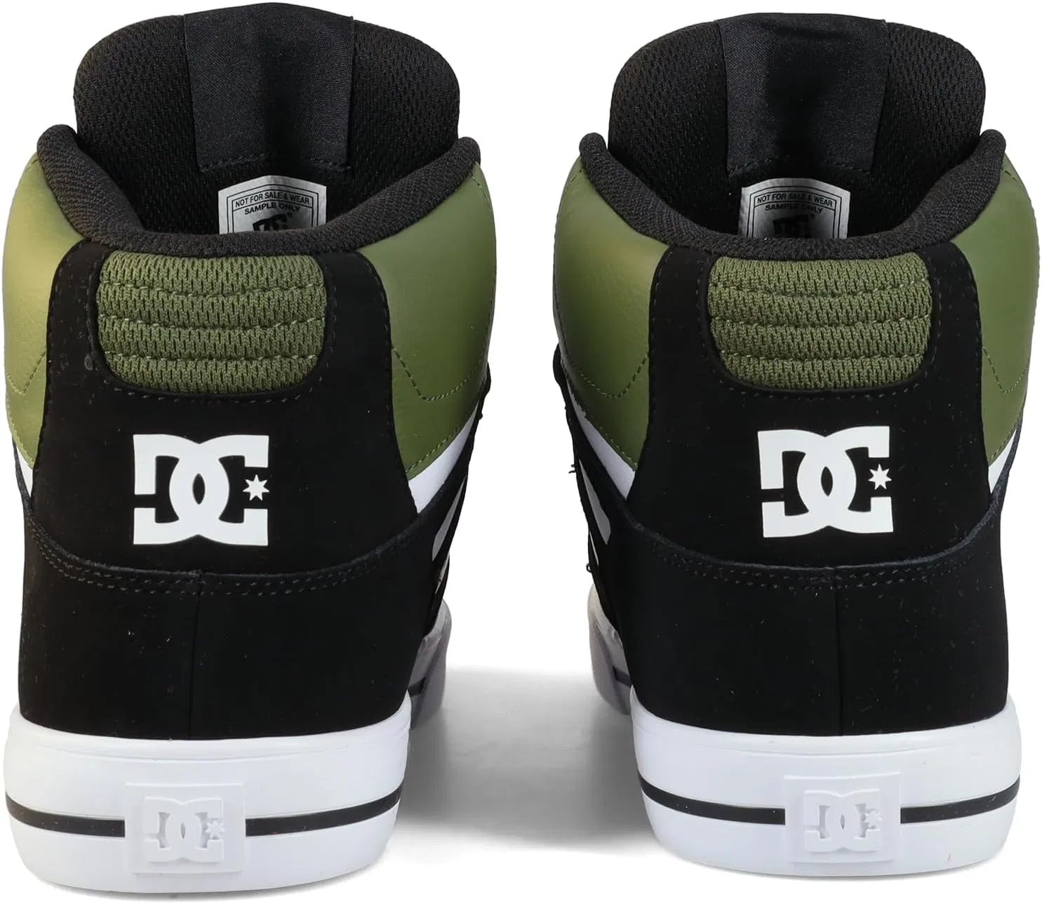 Кроссовки для скейтбординга DC Shoes Pure HIGH TOP WC, цвет Olive/Black/White — фото 3