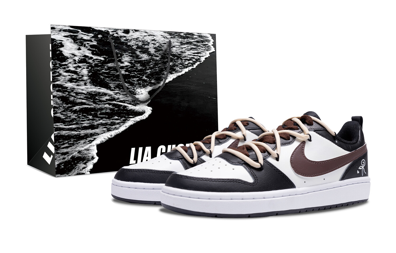 

Кроссовки Nike Court Borough Skateboarding Shoes Women's Low-top Brown, черный