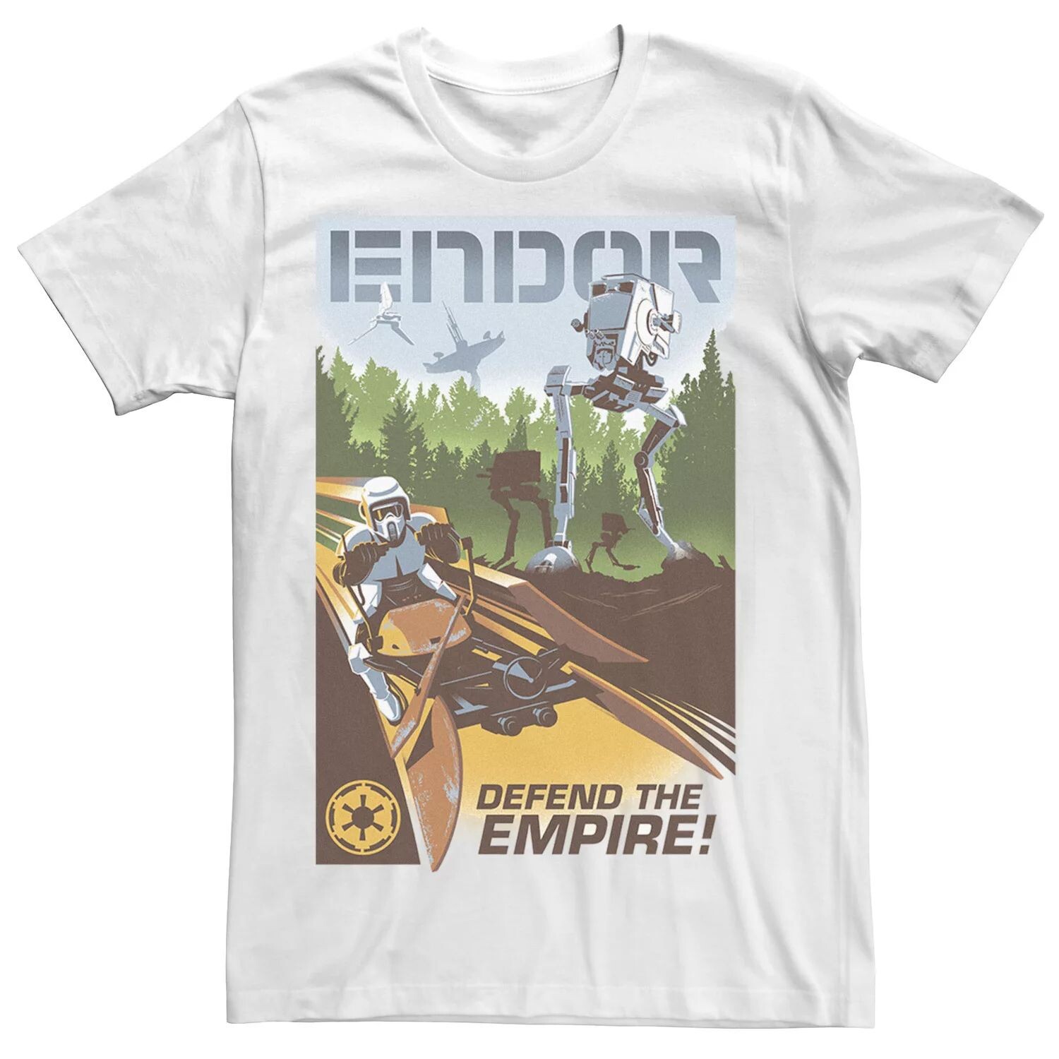 

Мужская футболка с графическим плакатом «Звездные войны» Endor «Защити Империю» Star Wars