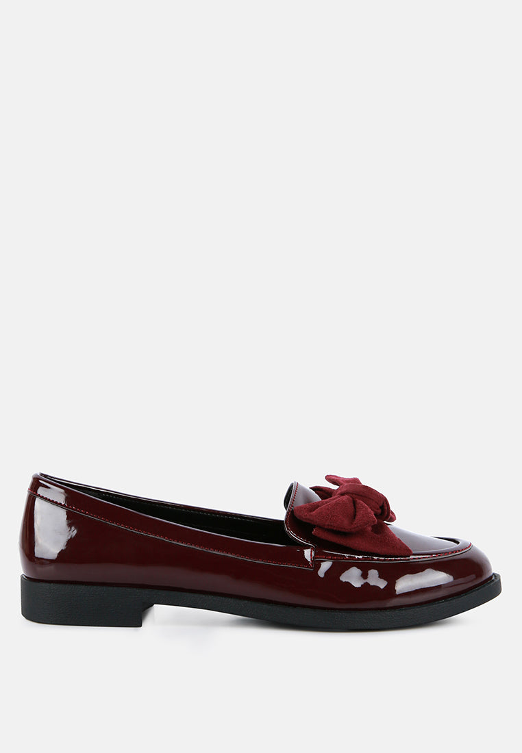 Лакированные мокасины с бантиком Bowberry London Rag
