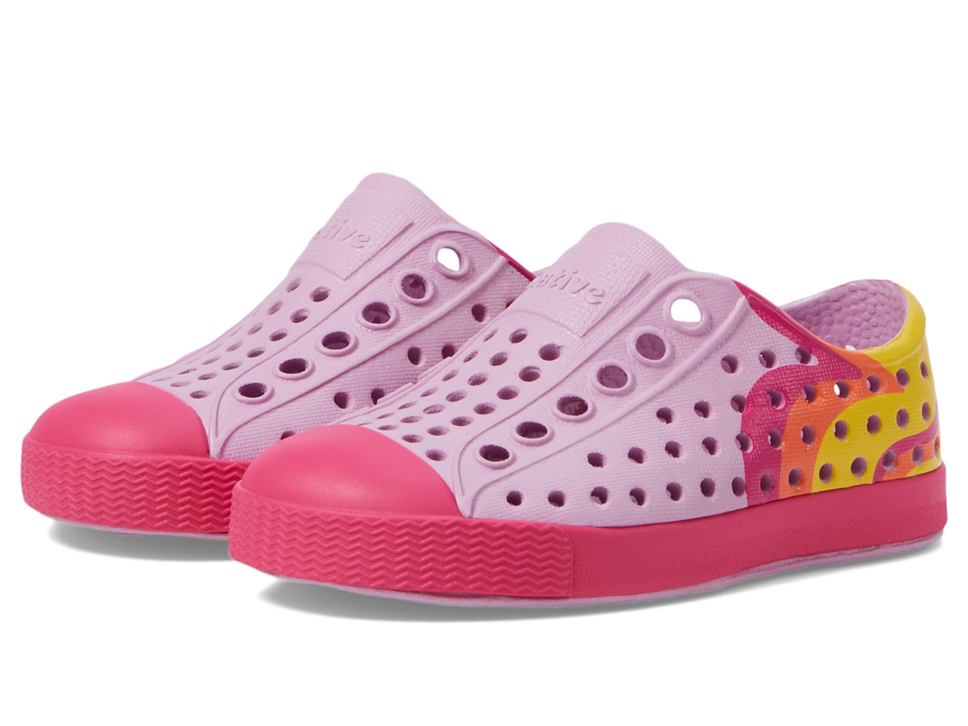 

Кроссовки Native Shoes Kids Jefferson Block, цвет Chillberry Pink/Radberry Pink/Pink Abstract Block