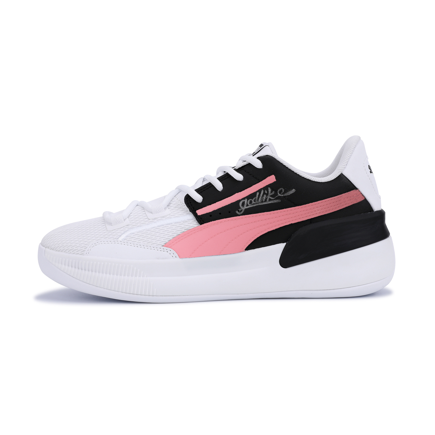 

PUMA Кроссовки баскетбольные мужские low top Clyde Hardwood с амортизацией и устойчивым к истиранию покрытием black pink